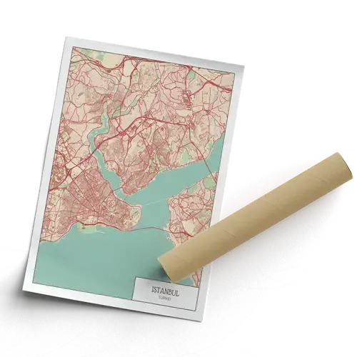 Poster di Design di Istanbul in Stile TECH - Personalizza la tua città!