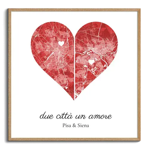 Crea la tua Mappa d'Amore: Due Città, Una Storia per Te