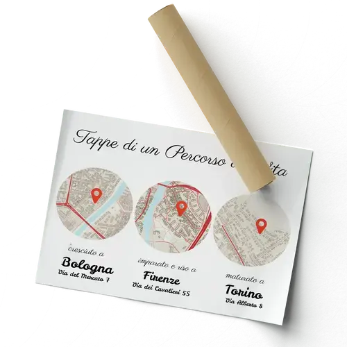 Personalizza la tua mappa di vita: racconta la tua storia con luoghi e ricordi preziosi