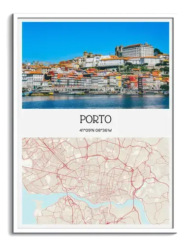 Mappa città personalizzata con foto e coordinate