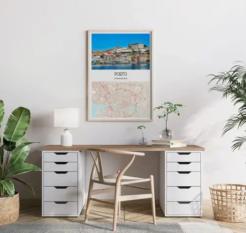 Mappa città personalizzata con foto e coordinate