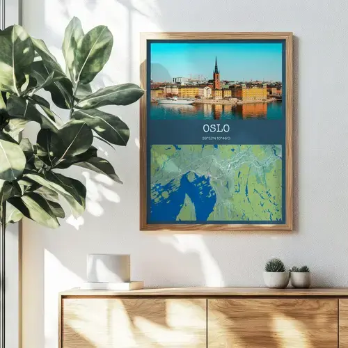 Mappa città personalizzata con foto e coordinate