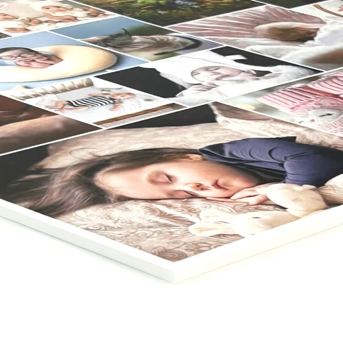Fotocollage su pannello in schiuma rigida: Vista dettagliata