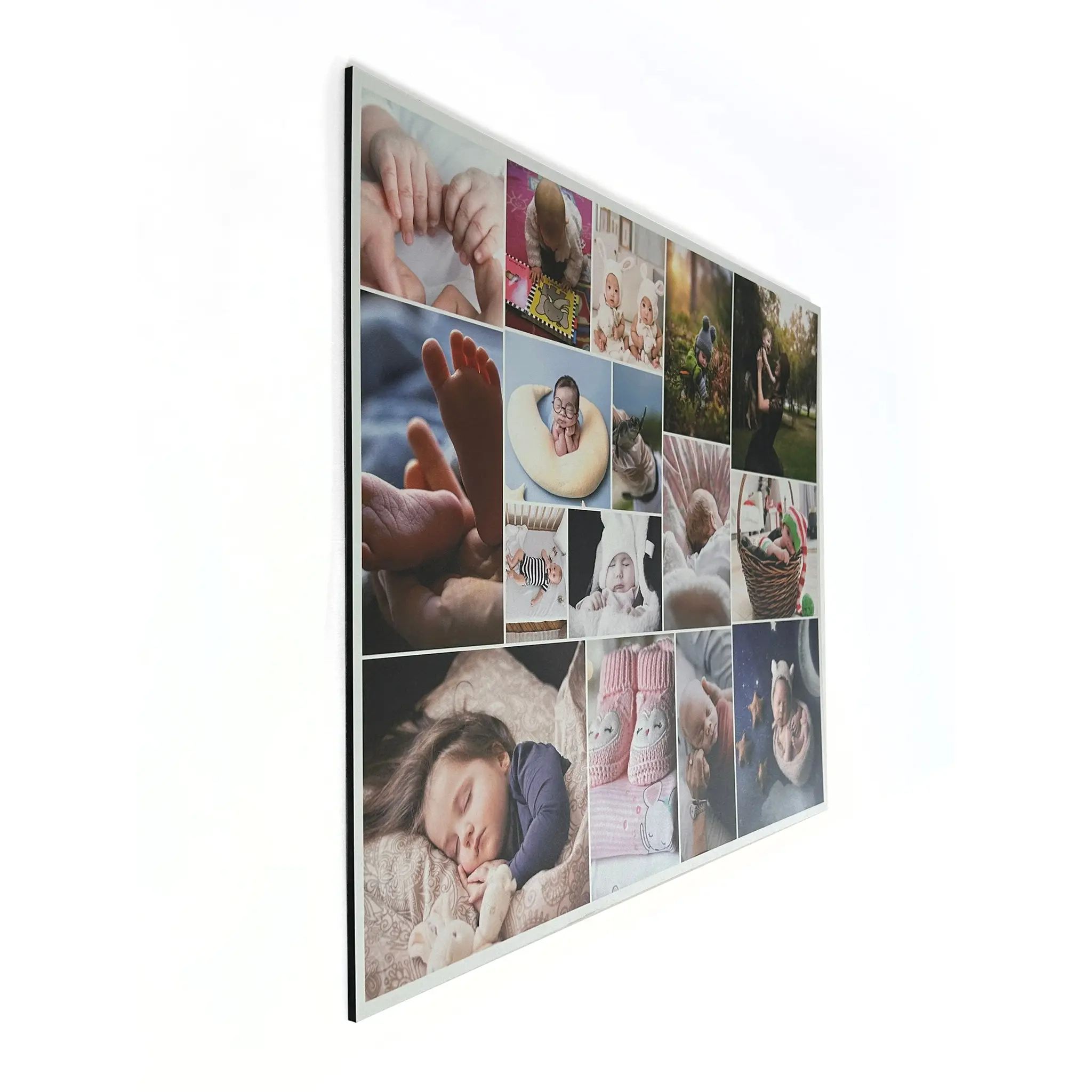 Collage fotografica su pannello rigido in schiuma: vista totale